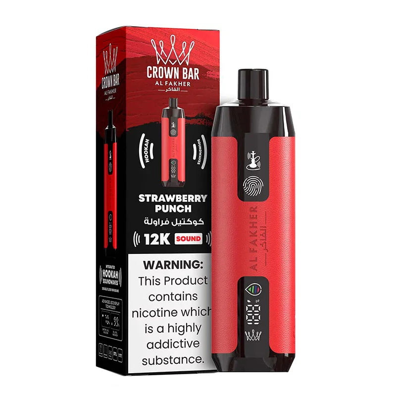Al Fakher Crown Bar 12,000 Puffs Strawberry Punch Disposable Vape