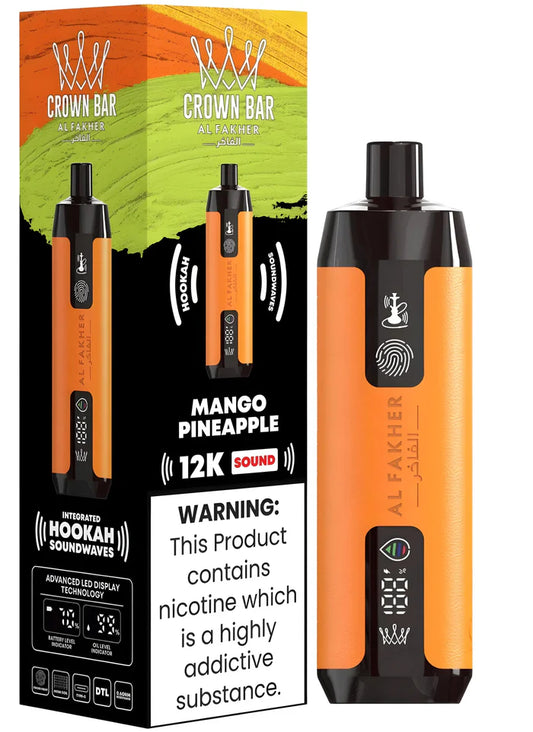 Al Fakher Crown Bar 12,000 Puffs Mango Pineapple Disposable Vape