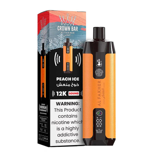 Al Fakher Crown Bar 12,000 Puffs Peach Ice Disposable Vape