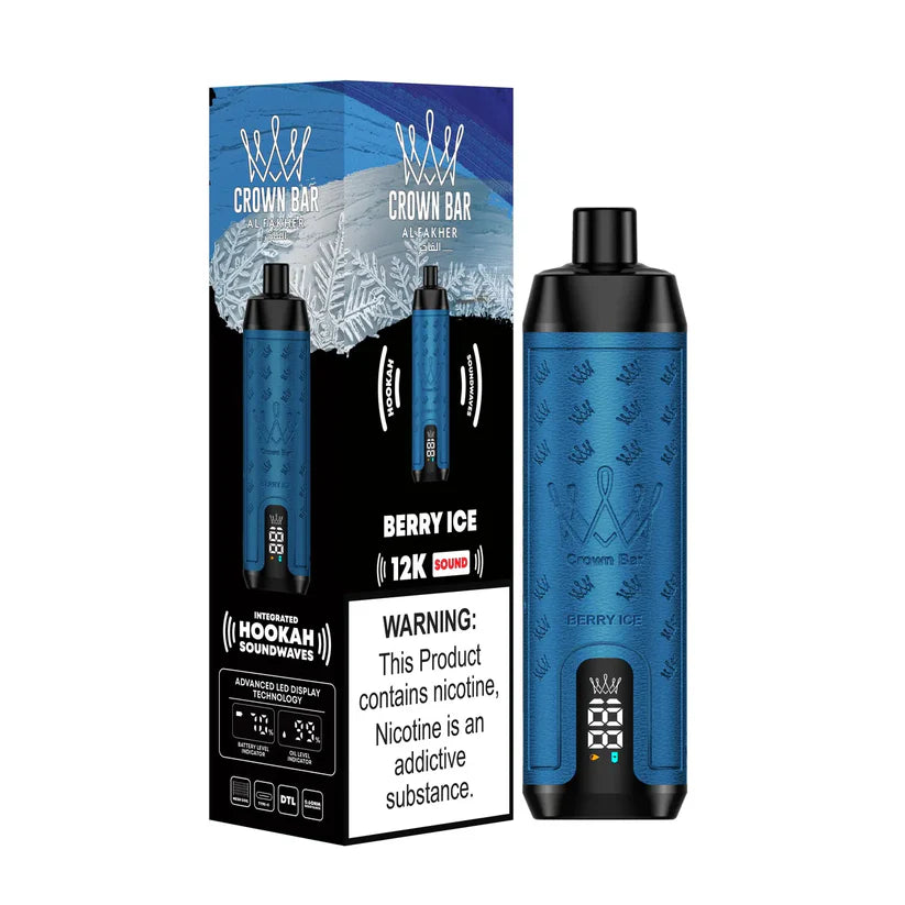 Al Fakher Crown Bar 12,000 Puffs Blueberry Gum Disposable Vape