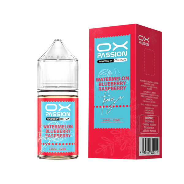 OX Passion Watermelon Blue Raspberry 30ml Salt Nic E-Liquid